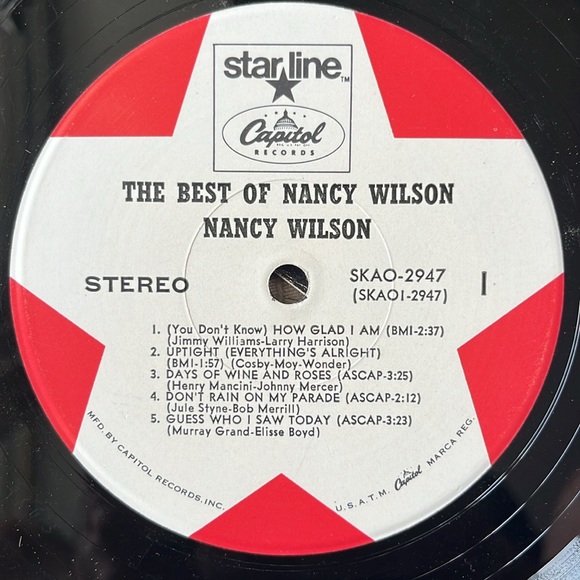 Nancy Wilson - “The Best Of Nancy Wilson” Vinyl LP - Picture 4 of 5